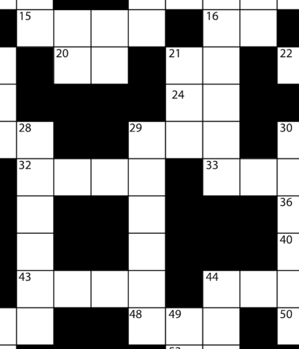 crossword graphic black and white
