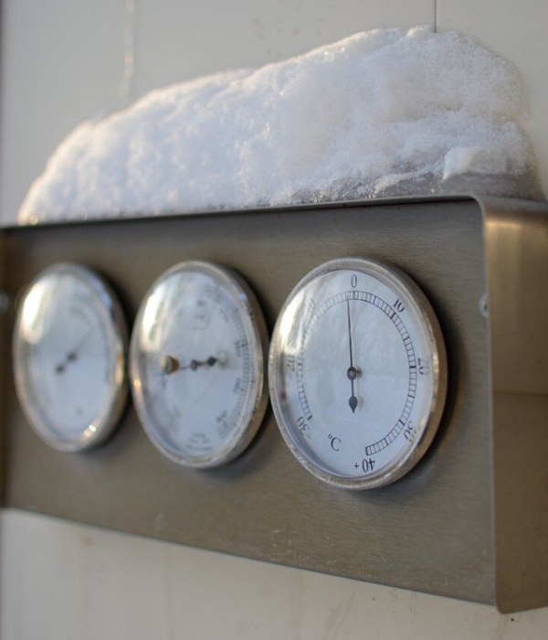 thermometer winter snow cold ice