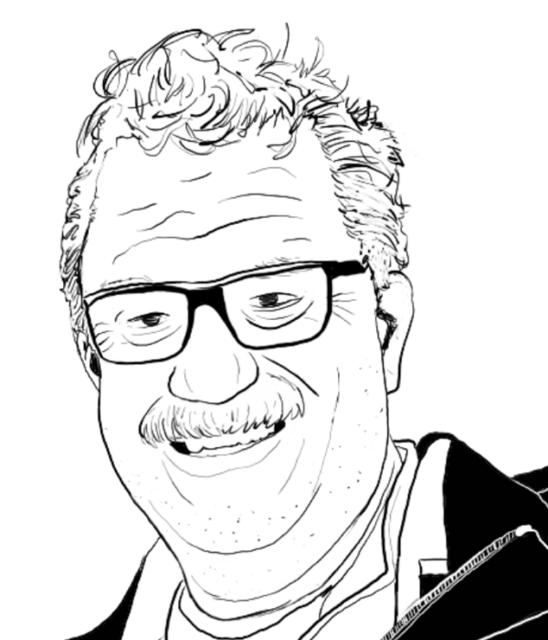 illustration man with glasses Thom Racine